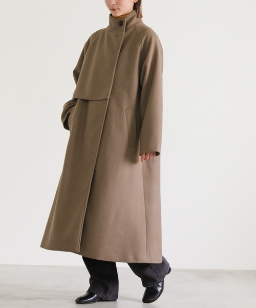 select MOCA（セレクトモカ）の「スタンドカラーフェイクウールケープ