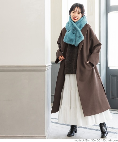 coca(coca)(コカ)の「ビッグシルエットチェスターコート(チェスターコート・レディース・ブラック/ブラウン/ブルー/アイボリー・M/L)」の9枚目の写真