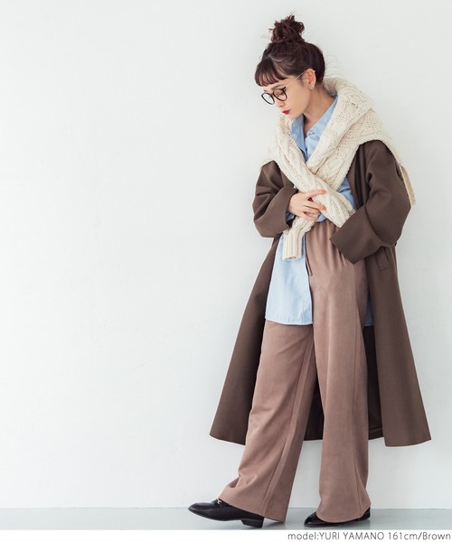 coca(coca)(コカ)の「ビッグシルエットチェスターコート(チェスターコート・レディース・ブラック/ブラウン/ブルー/アイボリー・M/L)」の12枚目の写真