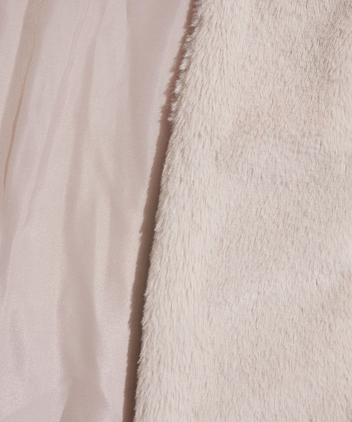 vis-`a-vis（ビサビ）の「【WEB限定】ふわっとボリューミー、ショールカラーファーブルゾン（ブルゾン・レディース・グレー系その他/キナリ/ベージュ/ピンク・FREE）」の18枚目の写真