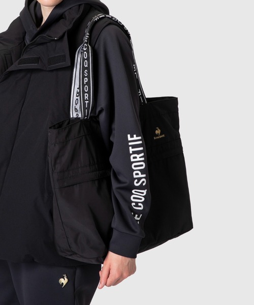 le coq sportif(ルコックスポルティフ)の「スポーツ メンズ レディース ユニセックス トートバッグ 小物 バッグ アクセサリー カジュアル トレーニングウエア スポーツウエア(トートバッグ・メンズ・ブラック/ベージュ・F)」の16枚目の写真