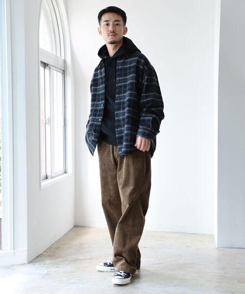 BEAMS（ビームス）の「BEAMS / フリース チェック シャツ（シャツ/ブラウス・メンズ・レッド/ブラック・SMALL/X-LARGE/MEDIUM/LARGE）」の6枚目の写真