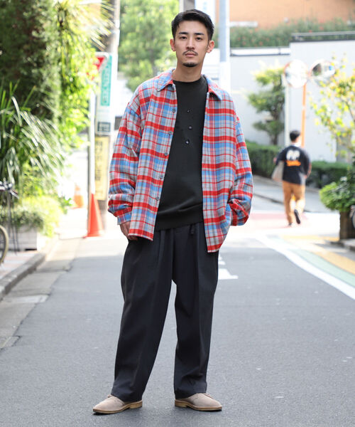 BEAMS（ビームス）の「BEAMS / フリース チェック シャツ（シャツ/ブラウス・メンズ・レッド/ブラック・SMALL/X-LARGE/MEDIUM/LARGE）」の8枚目の写真