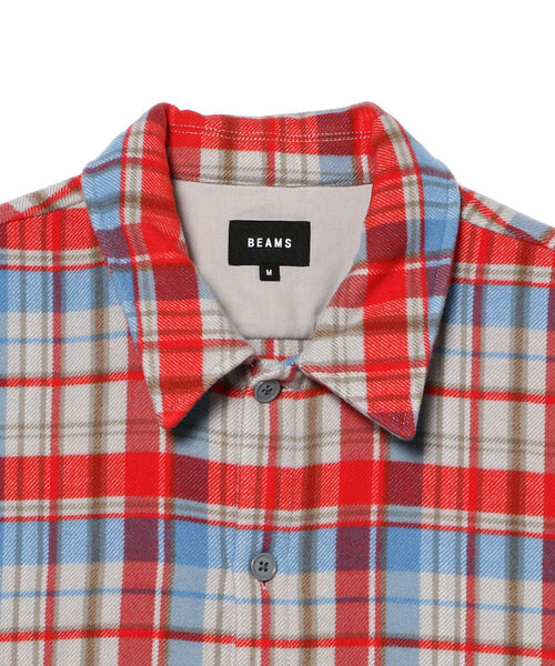 BEAMS（ビームス）の「BEAMS / フリース チェック シャツ（シャツ/ブラウス・メンズ・レッド/ブラック・SMALL/X-LARGE/MEDIUM/LARGE）」の19枚目の写真