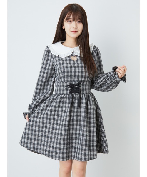 セール ハートくりぬきチェックワンピース ワンピース Ank Rouge アンクルージュ のファッション通販 Zozotown