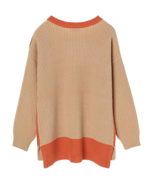 Furryrate（ファーリーレート）の「・furry rate バイカラーリブニット＊（ニット/セーター・レディース・ベージュ/ネイビー/オレンジ・FREE）」の19枚目の写真