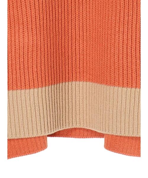 Furryrate（ファーリーレート）の「・furry rate バイカラーリブニット＊（ニット/セーター・レディース・ベージュ/ネイビー/オレンジ・FREE）」の16枚目の写真