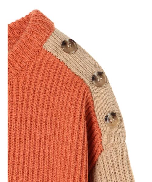 Furryrate（ファーリーレート）の「・furry rate バイカラーリブニット＊（ニット/セーター・レディース・ベージュ/ネイビー/オレンジ・FREE）」の15枚目の写真