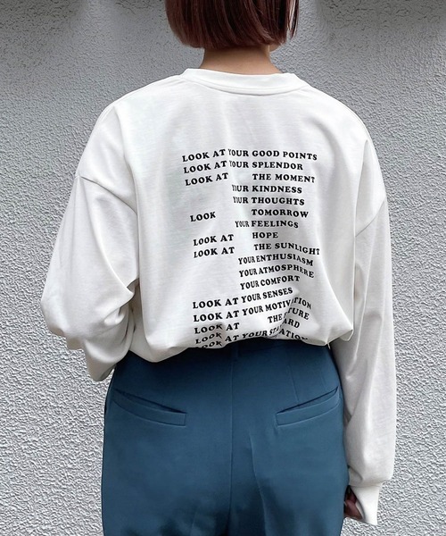 PAGEBOY(ページボーイ)の「チュニックロゴロンT(Tシャツ/カットソー・レディース・ブラック/オフホワイト/グリーン系その他・FREE)」の13枚目の写真