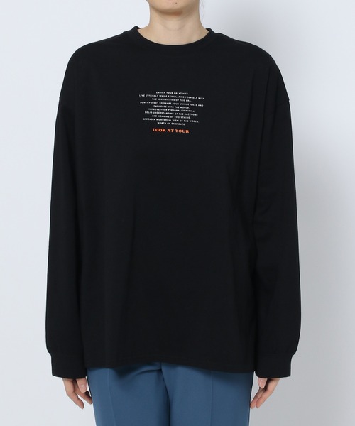 PAGEBOY(ページボーイ)の「チュニックロゴロンT(Tシャツ/カットソー・レディース・ブラック/オフホワイト/グリーン系その他・FREE)」の8枚目の写真
