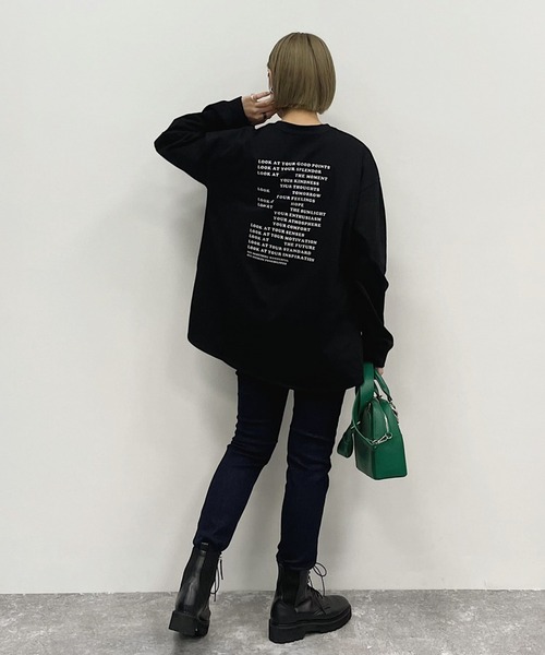 PAGEBOY(ページボーイ)の「チュニックロゴロンT(Tシャツ/カットソー・レディース・ブラック/オフホワイト/グリーン系その他・FREE)」の17枚目の写真