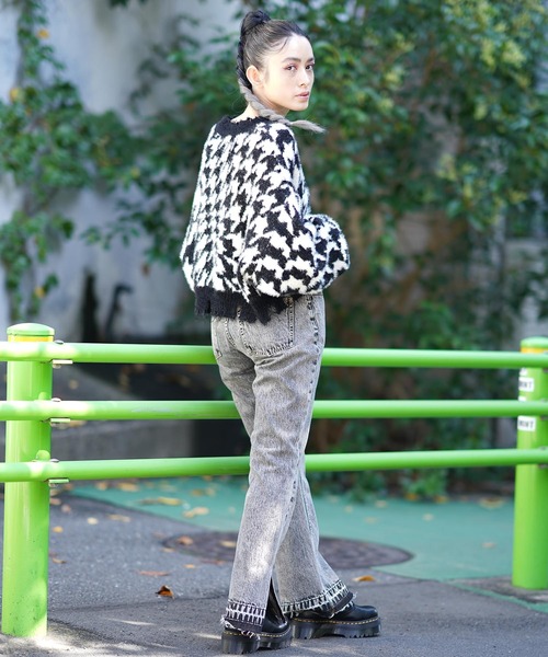 X-girl（エックスガール）の「SHAGGY KNIT TOP（ニット/セーター