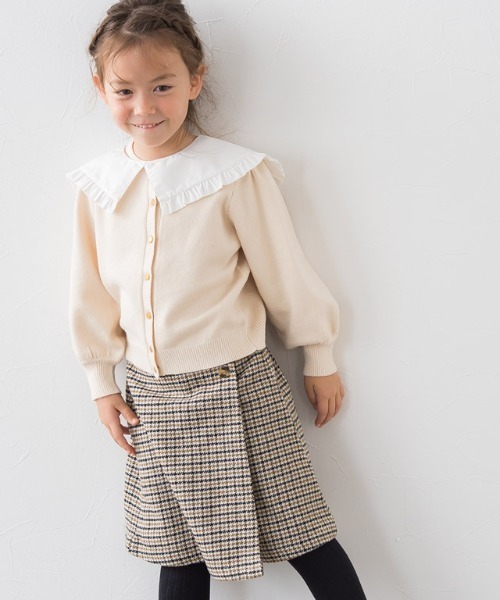 lulpini（ルルピー二）の「kids ウールタッチチェック柄スカート（スカート・キッズ・ベージュ/アイボリー・S/M/L）」の19枚目の写真