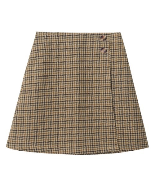 lulpini（ルルピー二）の「kids ウールタッチチェック柄スカート（スカート・キッズ・ベージュ/アイボリー・S/M/L）」の17枚目の写真