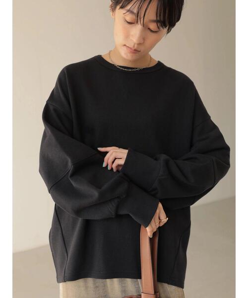 AMERICAN HOLIC（アメリカンホリック）の「袖ボリューム裏毛プルオーバー（スウェット・レディース・ライトグレー/ブラック/サックスブルー/モカ・M/L）」の22枚目の写真