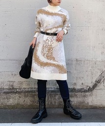 PAGEBOY | マーブルジャガードニットワンピース(ワンピース)