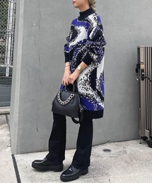 PAGEBOY | マーブルジャガードニットワンピース(ワンピース)