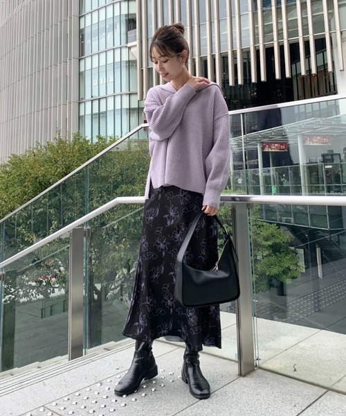 FREE'S MART(フリーズマート)の「◆セーラーカラー畦チュニックニット(ニット/セーター・レディース・ホワイト/グリーン/パープル・FREE)」の15枚目の写真