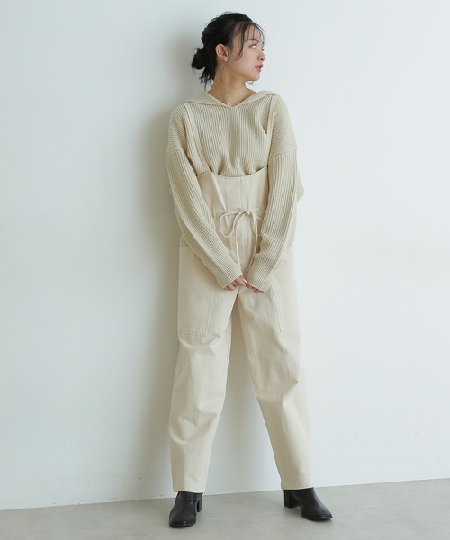 FREE'S MART(フリーズマート)の「◆セーラーカラー畦チュニックニット(ニット/セーター・レディース・ホワイト/グリーン/パープル・FREE)」の11枚目の写真