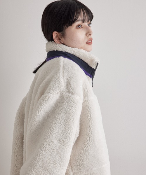 JUNRED（ジュンレッド）の「ボアフリーススタンドブルゾン（ブルゾン・メンズ・ブラック/ベージュ/オフホワイト・FREE/M/L）」の21枚目の写真