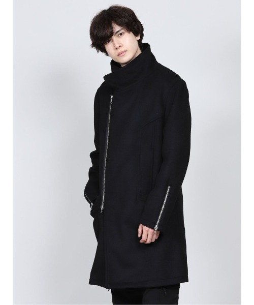 SHELLAC(シェラック)の「シェラック/SHELLAC ウール混 スタンドZIPコート(ステンカラーコート・メンズ・ブラック・LARGE/MEDIUM)」の9枚目の写真