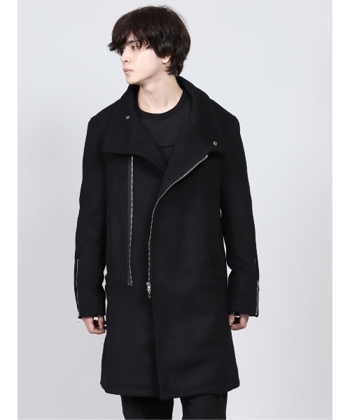 SHELLAC(シェラック)の「シェラック/SHELLAC ウール混 スタンドZIPコート(ステンカラーコート・メンズ・ブラック・LARGE/MEDIUM)」の12枚目の写真