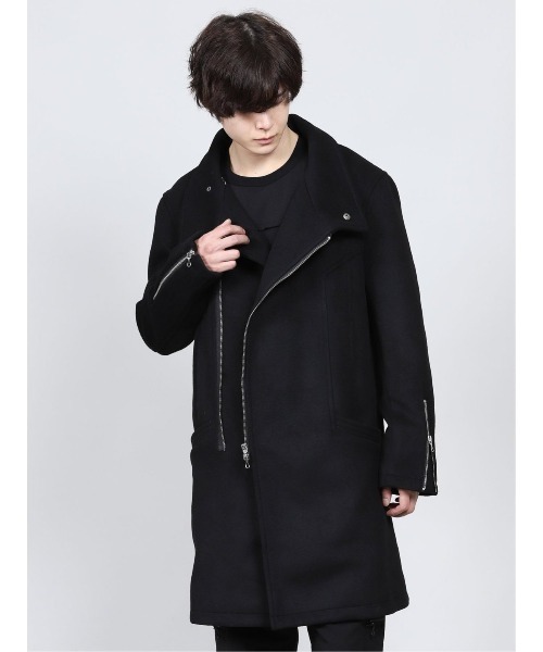 SHELLAC(シェラック)の「シェラック/SHELLAC ウール混 スタンドZIPコート(ステンカラーコート・メンズ・ブラック・LARGE/MEDIUM)」の13枚目の写真