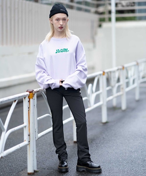 X-girl（エックスガール）の「MILLS LOGO KNIT CAP（ニットキャップ/ビーニー・レディース・ブラック/ピンク/ライトパープル・ONE SIZE）」の14枚目の写真