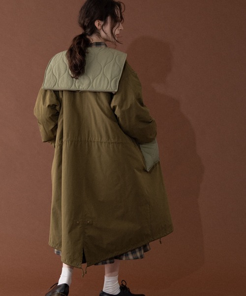 idem レースウールコート idem（イデム）の「quilting sailor modcoat/キルティング