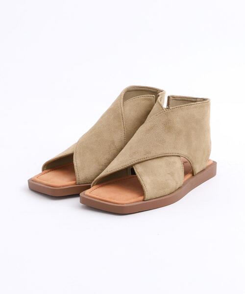 coen（コーエン）の「スクエアトゥクロスブーツサンダル（サンダル・レディース・ダークグレー/ベージュ・LARGE/MEDIUM/X-LARGE/SMALL）」の15枚目の写真