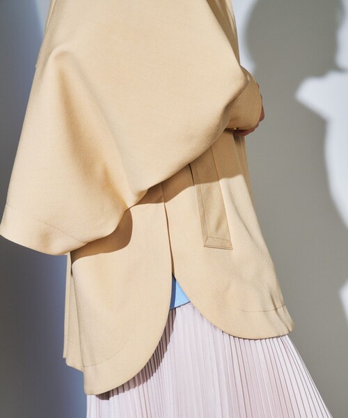 Diagram(ダイアグラム)の「ステンカラーポンチョコート(ポンチョ・レディース・ベージュ/ライトグリーン/ブラック・36)」の21枚目の写真