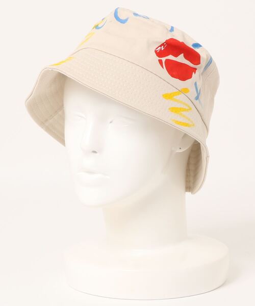 Hook フック の Hook 定番 落書き風イラストプリントリバーシブルバケットハット ハット Wear