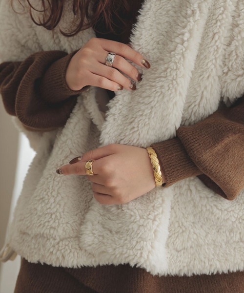 DONOBAN（ドノバン）の「キルティングブレス（ブレスレット・レディース・シルバー/ゴールド・ONESIZE）」の6枚目の写真