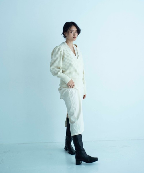 ONEME(ワンム)の「【 ONEME 】 パフギャザーカシュクール二ット(ニット/セーター・レディース・ホワイト系その他/ミント・FREE)」の12枚目の写真