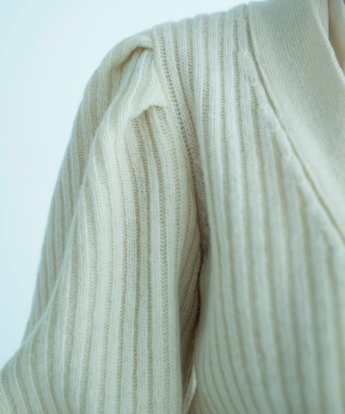ONEME(ワンム)の「【 ONEME 】 パフギャザーカシュクール二ット(ニット/セーター・レディース・ホワイト系その他/ミント・FREE)」の8枚目の写真