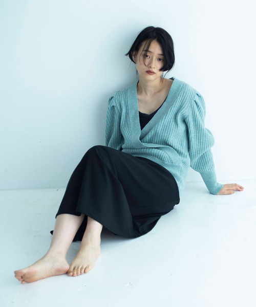 ONEME(ワンム)の「【 ONEME 】 パフギャザーカシュクール二ット(ニット/セーター・レディース・ホワイト系その他/ミント・FREE)」の21枚目の写真