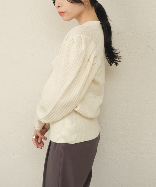 ONEME(ワンム)の「【 ONEME 】 パフギャザーカシュクール二ット(ニット/セーター・レディース・ホワイト系その他/ミント・FREE)」の18枚目の写真