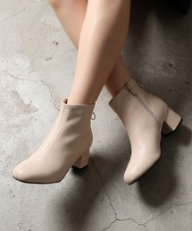 LibertyDoll 5.5cmチャンキーヒールダブルジップ美脚ブーツ