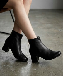 LibertyDoll 5.5cmチャンキーヒールダブルジップ美脚ブーツ