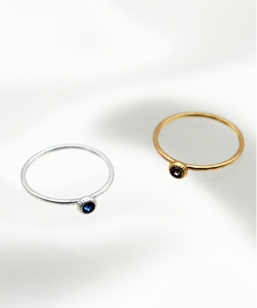 SIGNAL(シグナル)の「【SIGNAL/シグナル】Gem Ring / ジェムリング(リング・レディース・シルバー/ゴールド・#10)」の3枚目の写真