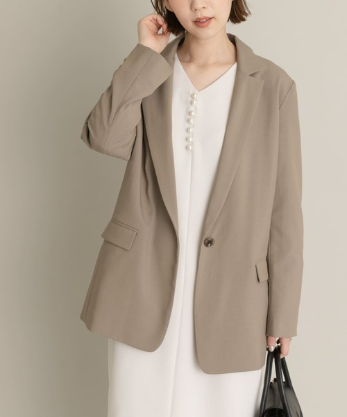 F by ROSSO（エフバイロッソ）の「F by ROSSO　オーバーテーラードジャケット（テーラードジャケット・レディース・ネイビー/グレー系その他・38/36）」の3枚目の写真