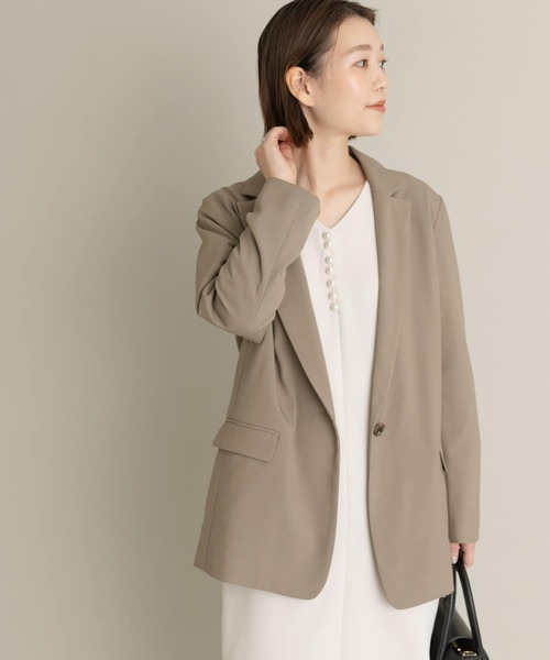 F by ROSSO（エフバイロッソ）の「F by ROSSO　オーバーテーラードジャケット（テーラードジャケット・レディース・ネイビー/グレー系その他・38/36）」の4枚目の写真