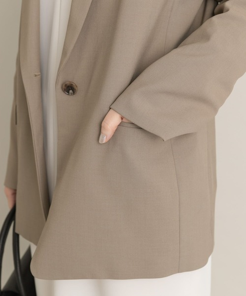 F by ROSSO（エフバイロッソ）の「F by ROSSO　オーバーテーラードジャケット（テーラードジャケット・レディース・ネイビー/グレー系その他・38/36）」の16枚目の写真