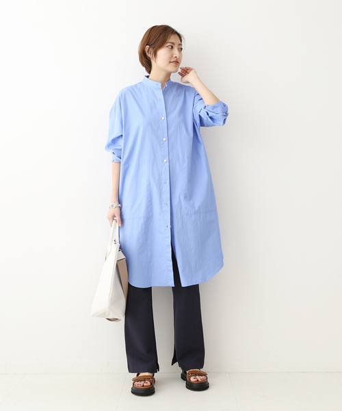 IENA（イエナ）の「プレミアム天竺セミフレアパンツ（その他パンツ・レディース・ベージュ/グリーン/ネイビー/ピンク・36/38/40）」の7枚目の写真