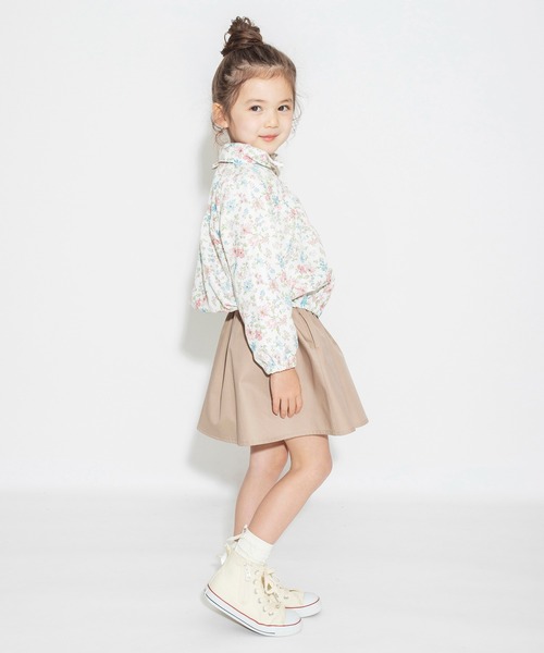 BRANSHES(ブランシェス)の「【撥水加工】花柄ウィンドブレーカー(ナイロンジャケット・キッズ・オフホワイト/ラベンダー・90cm/100cm/110cm/120cm/130cm/140cm/150cm)」の4枚目の写真