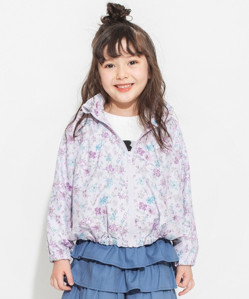 BRANSHES(ブランシェス)の「【撥水加工】花柄ウィンドブレーカー(ナイロンジャケット・キッズ・オフホワイト/ラベンダー・90cm/100cm/110cm/120cm/130cm/140cm/150cm)」の17枚目の写真