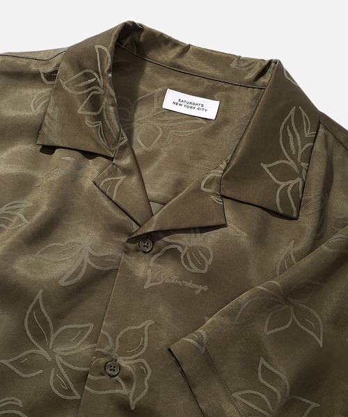 Saturdays NYC(サタデーズ ニューヨークシティ )の「Bovina Floral Jacquard Canty(シャツ/ブラウス・メンズ・ネイビー/オリーブ/ブルー系その他4・S/M/L/XL/X-SMALL)」の4枚目の写真