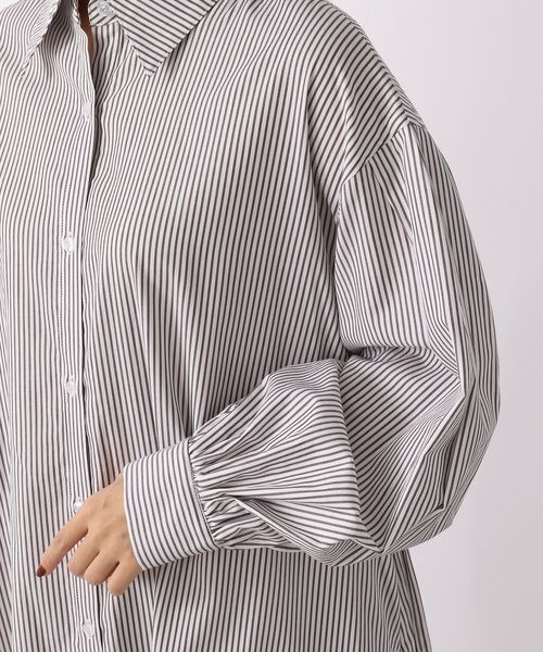 LOWRYS FARM（ローリーズファーム）の「ソデタックシャツワンピース　264157（ワンピース・レディース・オフホワイト/ブラウン系その他/ブルー系その他/ピンク系その他・FREE）」の15枚目の写真