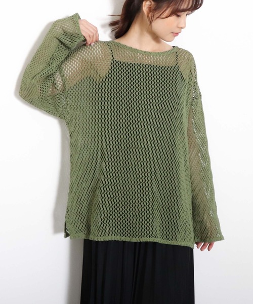 archives(アルシーヴ)の「メッシュPO(Tシャツ/カットソー・レディース・ブラック/オフホワイト/オレンジ/グリーン・MEDIUM)」の1枚目の写真