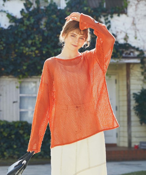 archives(アルシーヴ)の「メッシュPO(Tシャツ/カットソー・レディース・ブラック/オフホワイト/オレンジ/グリーン・MEDIUM)」の8枚目の写真